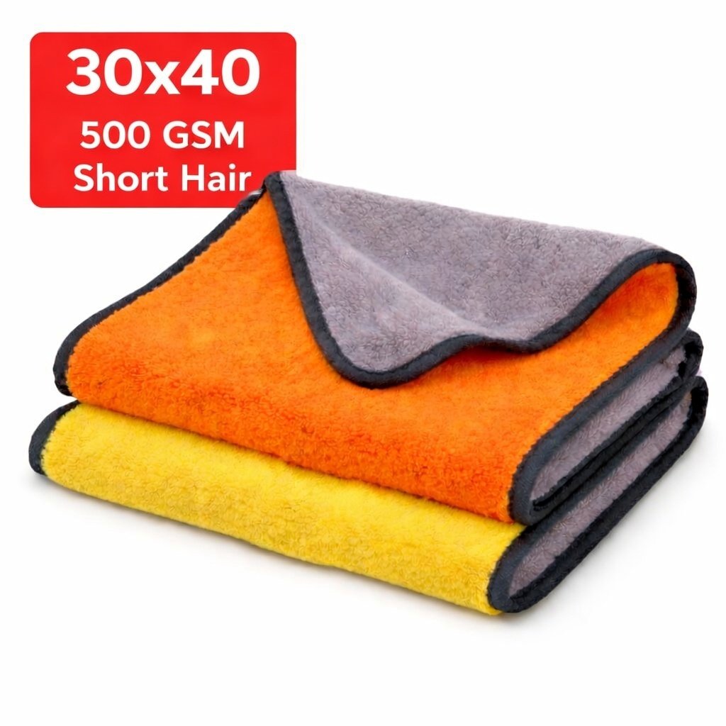 30x40-500GSM-ShortHair-ProductImage Microfiber Cleaning Cloth (30x40 cm - 500 GSM | Short Hair) - Image 1