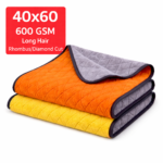 Microfiber Cleaning Cloth (40x60 cm - 600 GSM | Long Hair | Rhombus/Diamond Pattern)