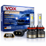 VOX H11 LED Headlight Bulb 130W – Low Beam / Fog Light – 6000K – 2 Copper Cooling (Set of 2) - Image 4