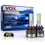 VOX H11 LED Headlight Bulb 130W – Low Beam / Fog Light – 6000K – 2 Copper Cooling (Set of 2)