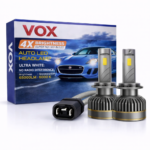 VOX H4 LED Headlight Bulb 130W – Dual Beam High/Low – 6000K – High Power (Set of 2) - Image 4