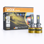 VOX LED Headlight Bulb – 180W Gold Pro Series – 6000K Pure White – H4 / 9005 / H11 – Ultra Premium Bright (Set of 2)