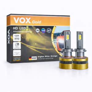 VOX LED Headlight Bulb – 180W Gold Pro Series – 6000K Pure White – H4 / 9005 / H11 – Ultra Premium Bright (Set of 2)