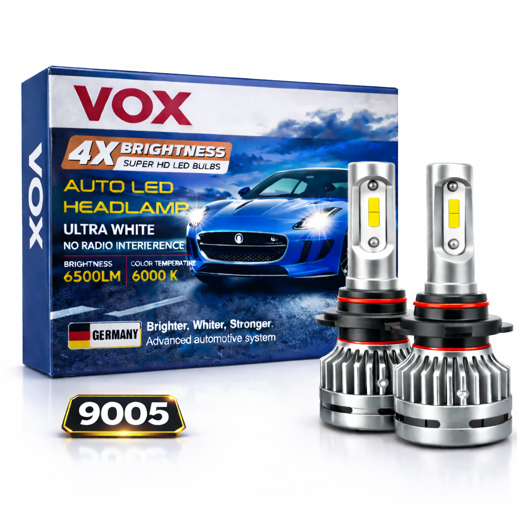 70W 9005 ProductImage VOX 9005 LED Headlight Bulb 70W – High Beam – 6000K (Set of 2) - Image 1