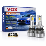 VOX H4 LED Headlight Bulb 70W – Dual Beam High/Low – 6000K (Set of 2)
