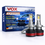 VOX M8 Pro LED Headlight – 60W Stable Power – H4 / 9005 / H11 – 6000K Pure White – Ultra Bright Car Auto Light (Set of 2)