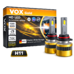 VOX H11 LED Headlight Bulb 180W Gold Pro Series – Low Beam / Fog Light – 6000K – 4 Copper Core (Set of 2)