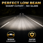 VOX H11 LED Headlight Bulb 180W Gold Pro Series – Low Beam / Fog Light – 6000K – 4 Copper Core (Set of 2) - Image 2