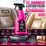 Flamingo Leather Polish Spray 500ml – Leather Cleaner, Conditioner & Protectant - Image 2