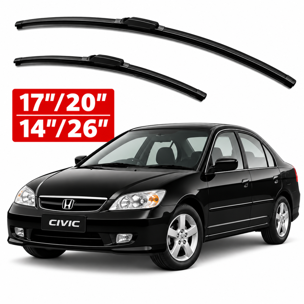 honda-civic-2001-2006-soft-wiper-blades Honda Civic 2001–2006 7th Generation Soft Frameless Wiper Blades – 17/20 and 14/26 inch sizes
